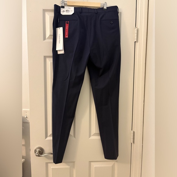 NWT Calvin Klein Men's Navy Slim Fit Dress Pants 34x32